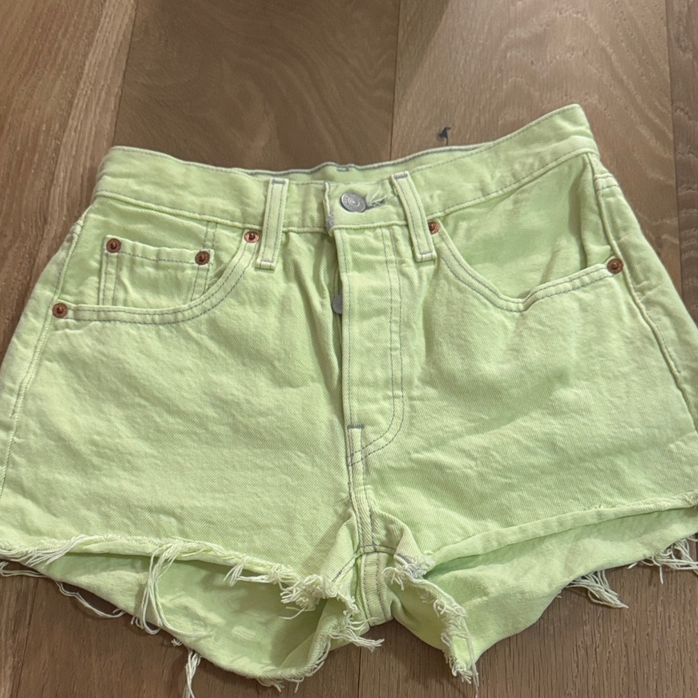 Levi's Light Green Jean Shorts